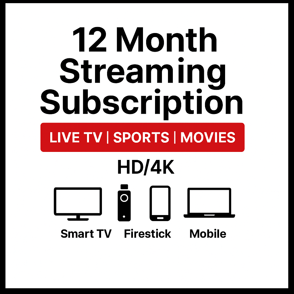 Subscription – Live TV + Sports + Movies (HD/4K)