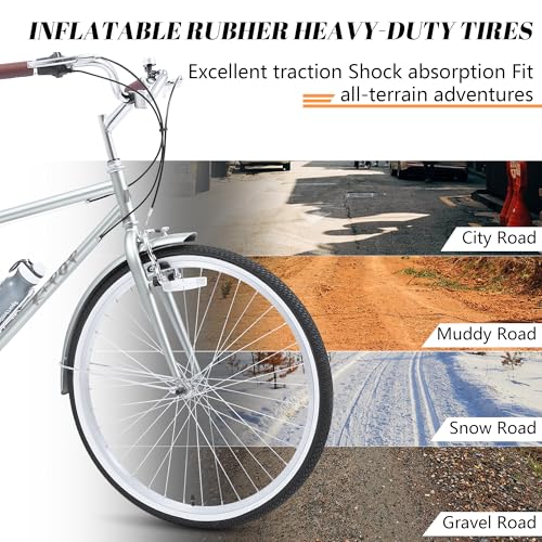 SAHISTCT Vélo Beach Cruiser 26 pouces • 26"