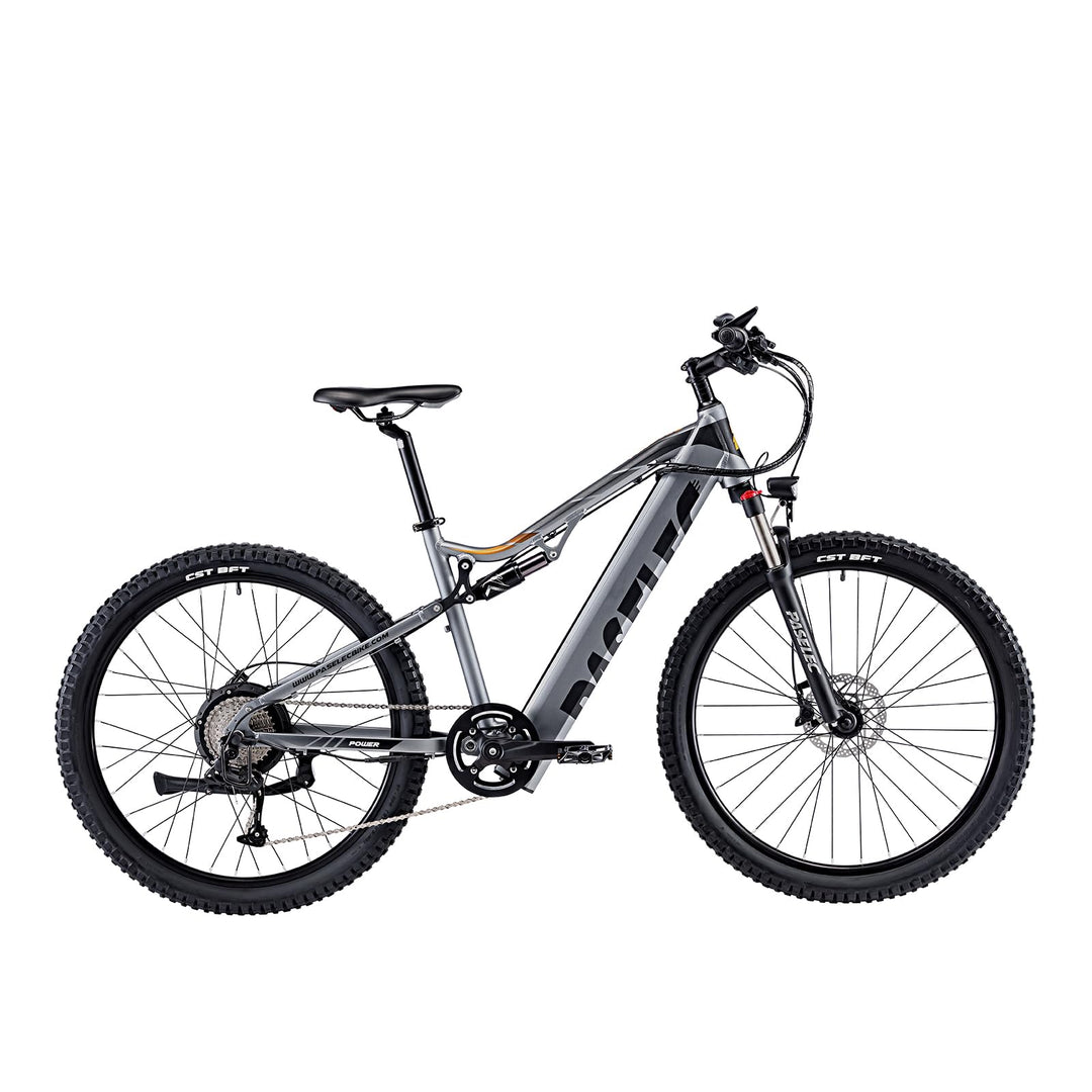 Vélo électrique PASELEC pour adultes avec moteur de pointe de 1 000 W, batterie de 768 Wh, autonomie maximale de 112 km et 45 km/h, VTT électrique tout suspendu de 27,5 pouces x 3,0 pouces, vélo de ville 8 vitesses avec frein à disque hydraulique