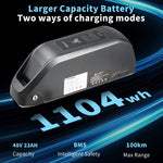 Charger l&#39;image dans la visionneuse de galerie, Vélo électrique tout-terrain AWD pour adultes, puissance maximale de 4 000 W, pneus larges de 26 pouces, double moteur, 55 km/h, batterie amovible 48 V 23 Ah, freins hydrauliques doubles rapides (V3, noir-vert)
