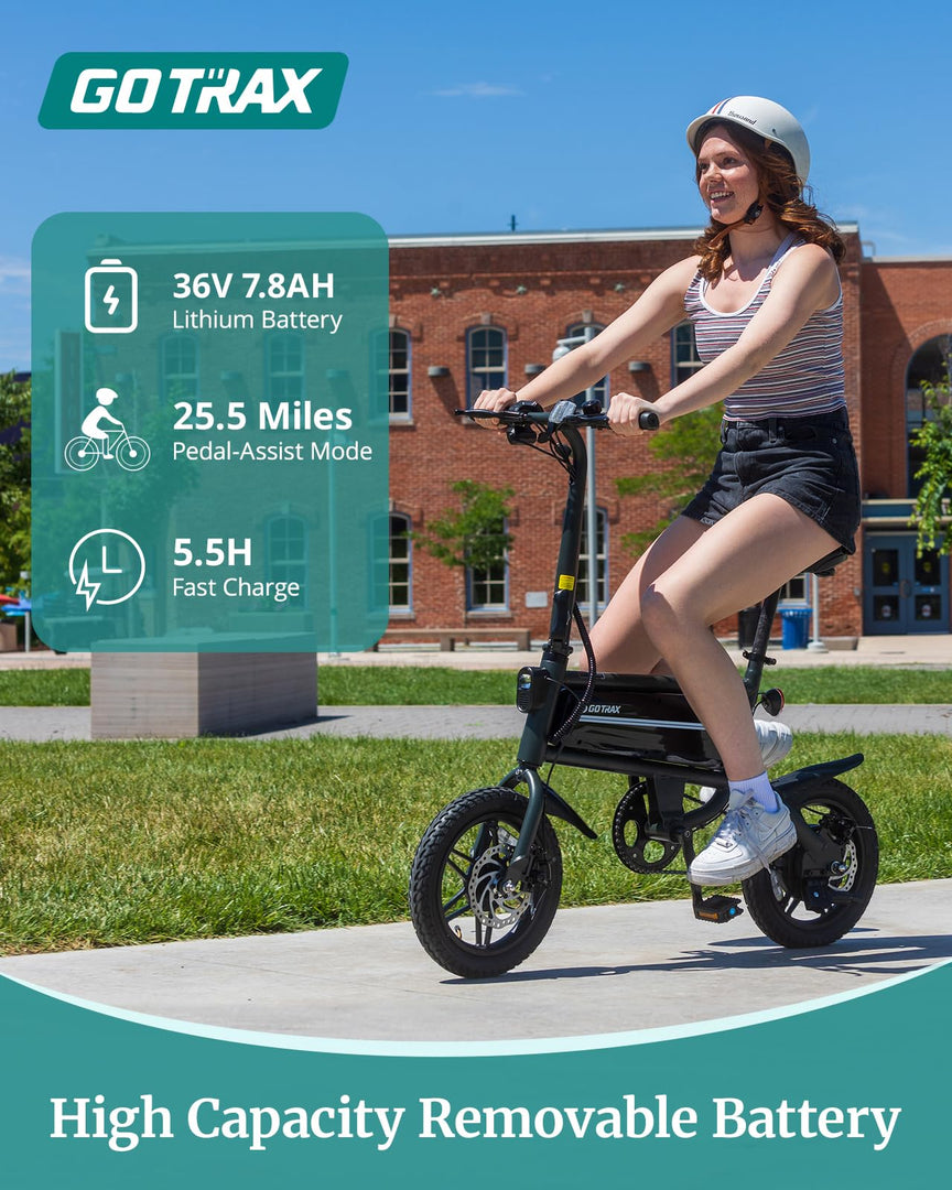 Gotrax Nano 14" Autonomie maximale 25 miles • Souple 350 W 25 km