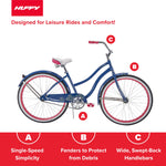 Charger l&#39;image dans la visionneuse de galerie, Huffy Fairmont 26&quot; Cruiser Vélo Brillant
