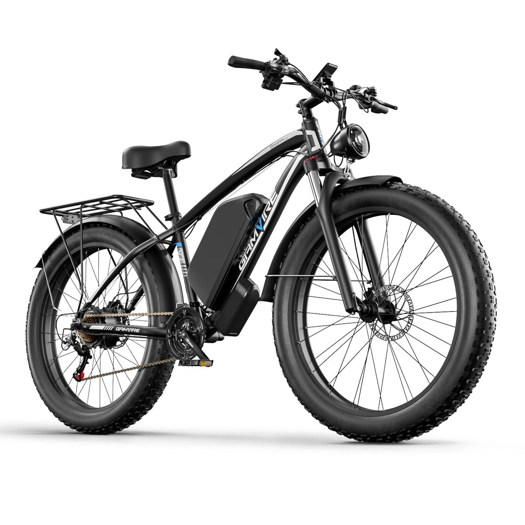 Vélo électrique tout-terrain (26"-V7-Blanc-2000W) pour adultes, 2000W de puissance maximale, 2500W, batterie 52V 32AH, vitesse jusqu'à 64 km/h, 160 km, 21 vitesses, pneus larges avec suspension à fourche avant