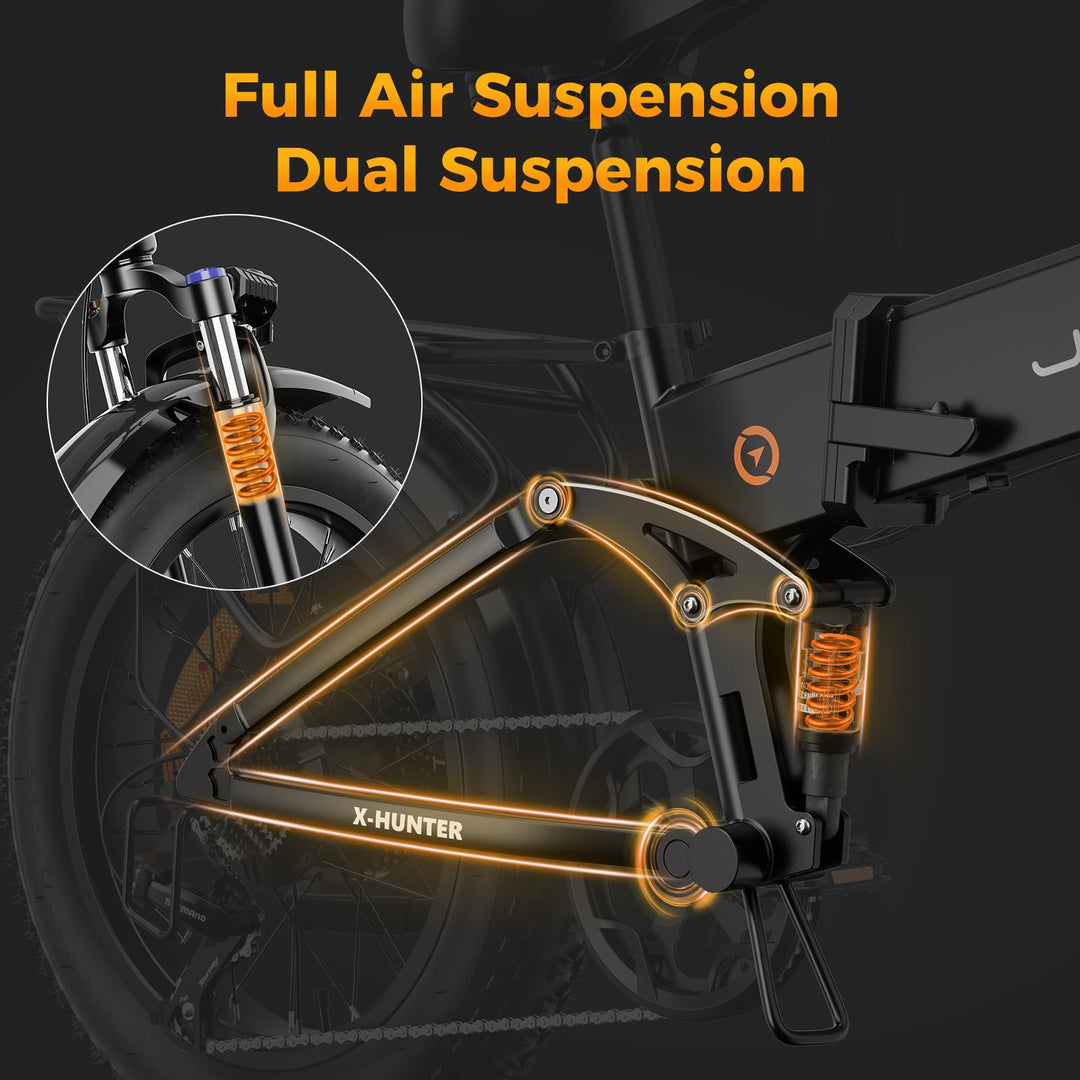 Jasion X Hunter 1400W Crête 30MPH • Pneu Large Pliable 1400W