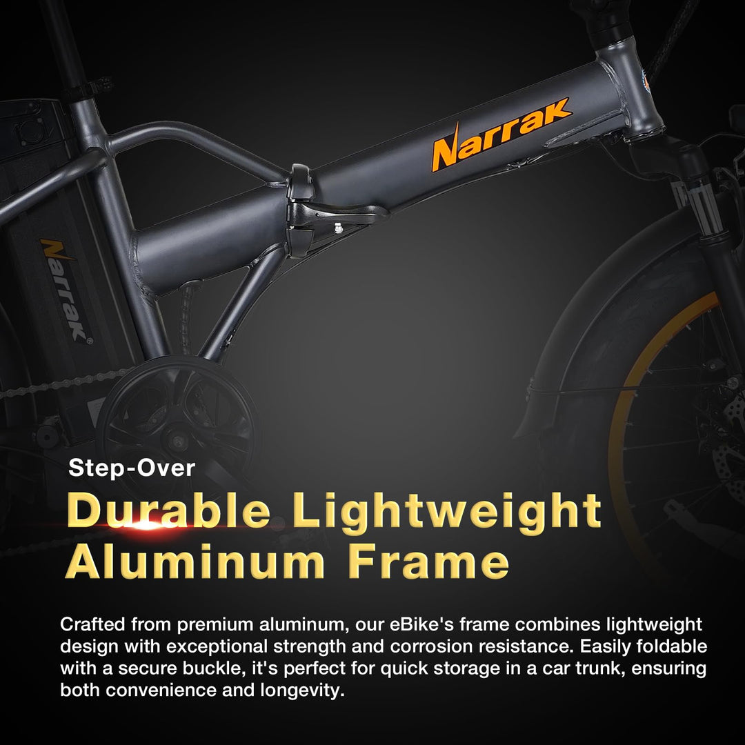 NARRAK 48V &amp; 624Wh Lithium Amovible • Pneu Large Pliable…