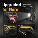 Charger l&#39;image dans la visionneuse de galerie, Vélo électrique Jasion EB5 MAX pour adultes avec moteur de pointe de 1 500 W, batterie 48 V 15 Ah (720 Wh), VTT électrique, pneus larges 26&quot; x 4&quot;, vitesse de pointe de 28 mph, régulateur de vitesse, avec garde-boue et porte-bagages arrière.
