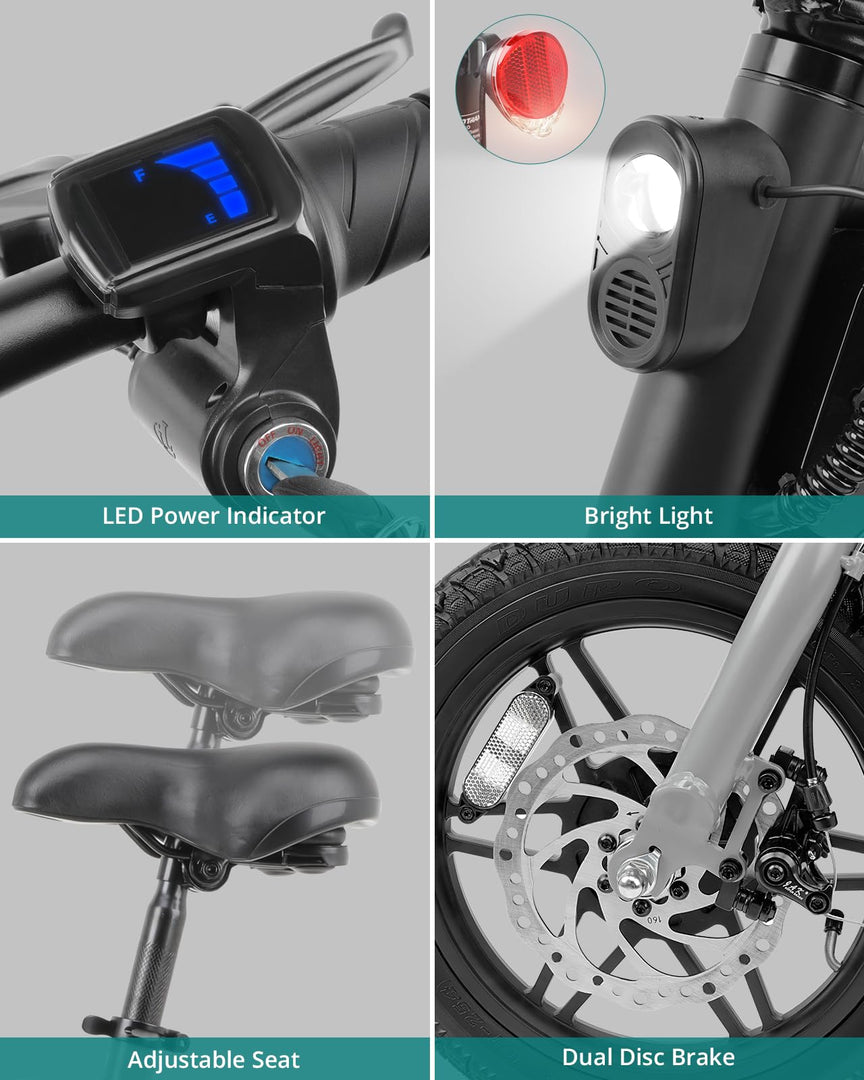 Gotrax Nano 14" Autonomie maximale 25 miles • Souple 350 W 25 km