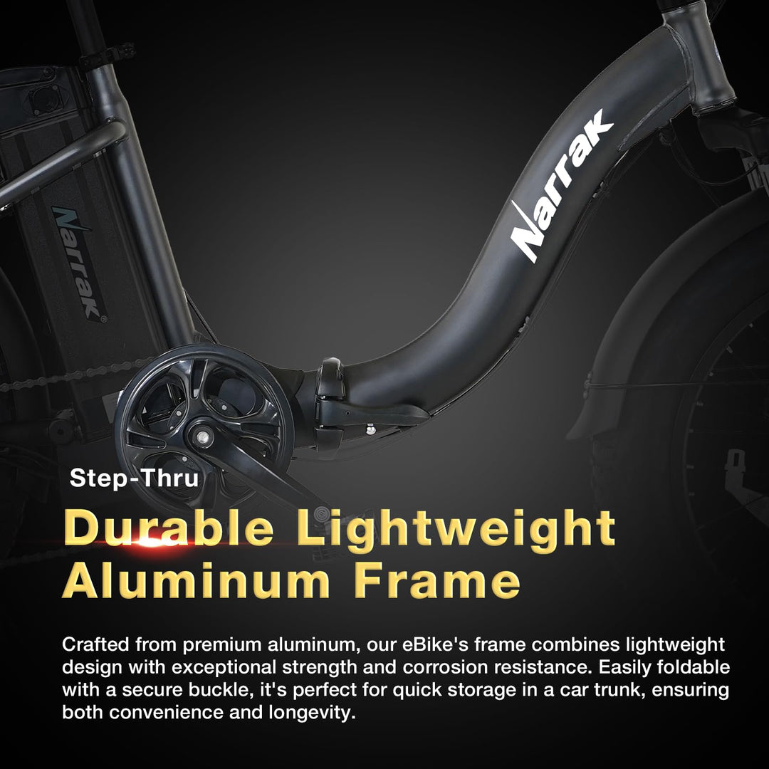 NARRAK 48V &amp; 624Wh Lithium Amovible • Pneu Large Pliable…