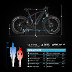 Load image into Gallery viewer, VELOWAVE Electric Bike for Adults Peak 1200W BAFANG Motor 28MPH Mountain Ebike 48V 15Ah Removable LG Cells Battery 26&#39;&#39; Fat Tire E Bike Shimano 7-Speed (Step-Over, Black/Grey)
