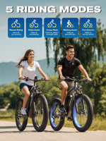 Charger l&#39;image dans la visionneuse de galerie, Vélo électrique tout-terrain (26&quot;-V7-Blanc-2000W) pour adultes, 2000W de puissance maximale, 2500W, batterie 52V 32AH, vitesse jusqu&#39;à 64 km/h, 160 km, 21 vitesses, pneus larges avec suspension à fourche avant
