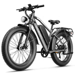 Charger l&#39;image dans la visionneuse de galerie, Vélo électrique Jasion EB5 MAX pour adultes avec moteur de pointe de 1 500 W, batterie 48 V 15 Ah (720 Wh), VTT électrique, pneus larges 26&quot; x 4&quot;, vitesse de pointe de 28 mph, régulateur de vitesse, avec garde-boue et porte-bagages arrière.
