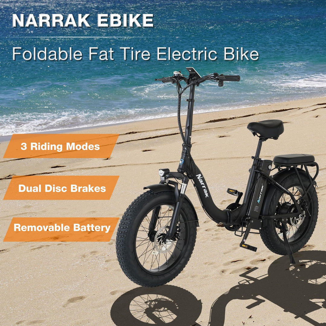 NARRAK 48V &amp; 624Wh Lithium Amovible • Pneu Large Pliable…