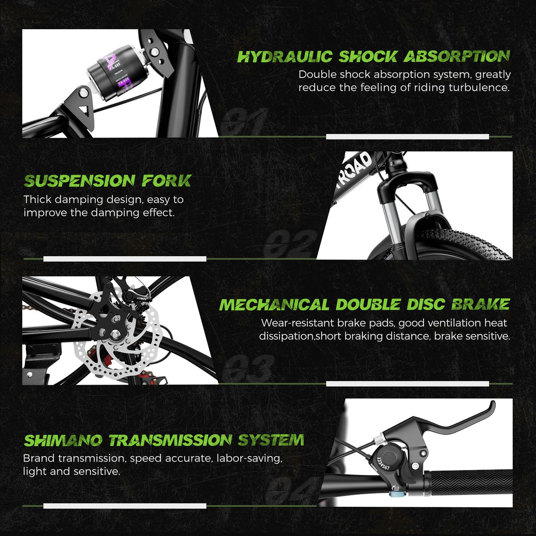 Vélos Adulte VTT MarKnig 26 Pouces • Pliable 26"