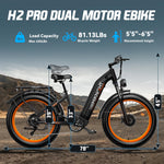 Charger l&#39;image dans la visionneuse de galerie, HiKNiGHT Double 3000W 52V 20Ah 26&quot; • Double Moteur Pneu Large 3000W
