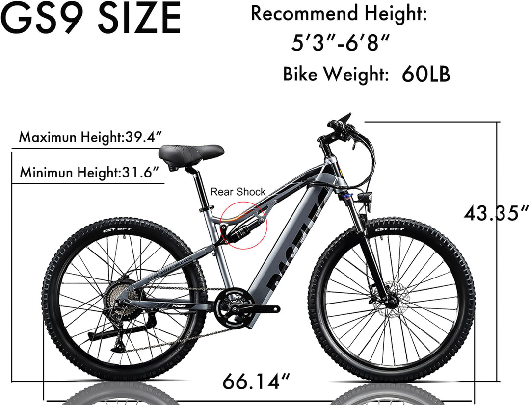 Vélo électrique PASELEC pour adultes avec moteur de pointe de 1 000 W, batterie de 768 Wh, autonomie maximale de 112 km et 45 km/h, VTT électrique tout suspendu de 27,5 pouces x 3,0 pouces, vélo de ville 8 vitesses avec frein à disque hydraulique