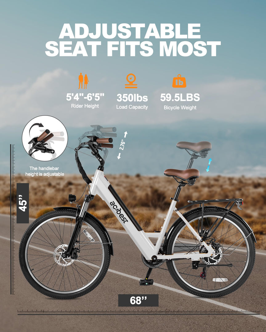 Vélo de banlieue électrique ACTBEST Cores 26" • 1 200 W 48 V 28 km/h