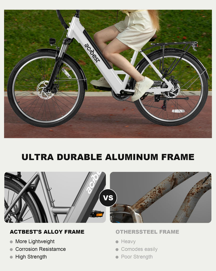 Vélo de banlieue électrique ACTBEST Cores 26" • 1 200 W 48 V 28 km/h