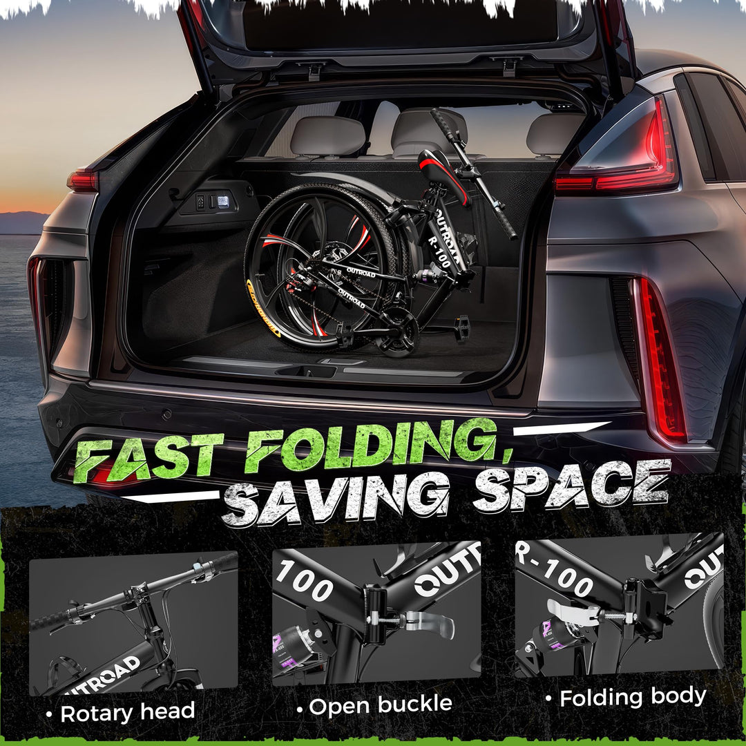 Vélos Adulte VTT MarKnig 26 Pouces • Pliable 26"