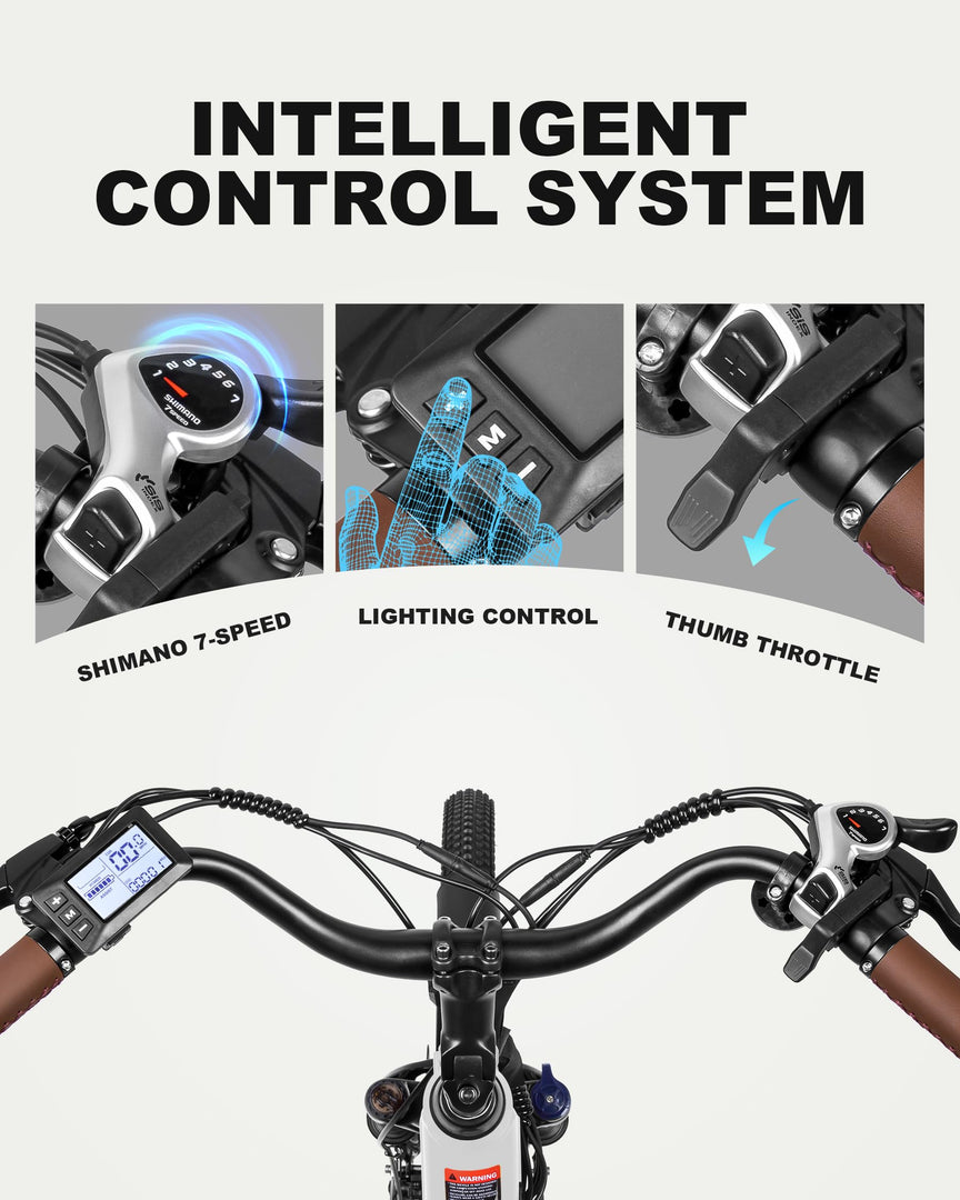 Vélo de banlieue électrique ACTBEST Cores 26" • 1 200 W 48 V 28 km/h