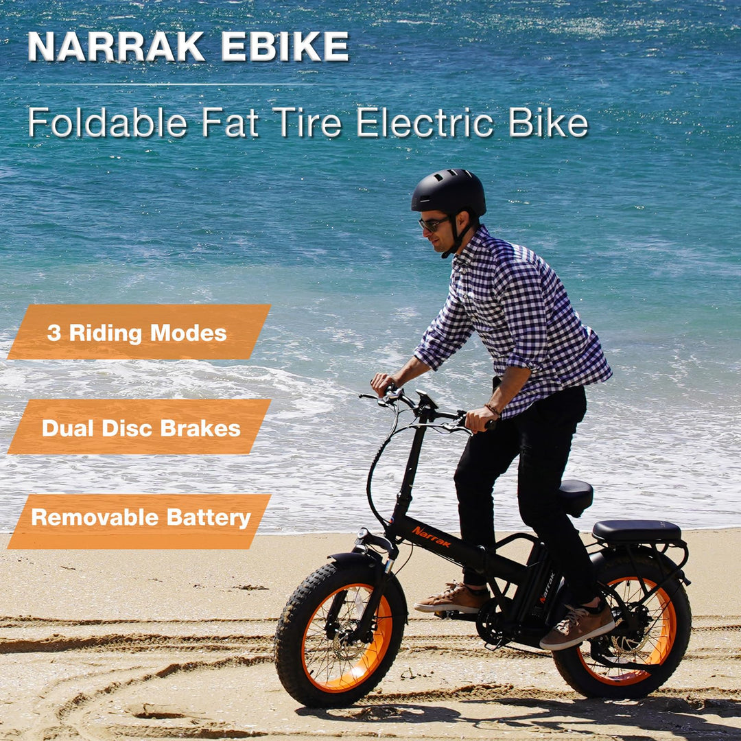 NARRAK 48V &amp; 624Wh Lithium Amovible • Pneu Large Pliable…