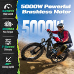 Charger l&#39;image dans la visionneuse de galerie, EcoE 5000W Double 52MPH avec 60V 32AH • Double Moteur Pneu Grand…
