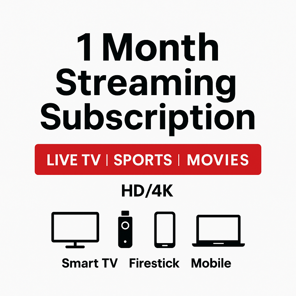 Subscription – Live TV + Sports + Movies (HD/4K)