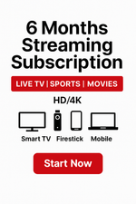 Charger l&#39;image dans la visionneuse de galerie, Subscription – Live TV + Sports + Movies (HD/4K)

